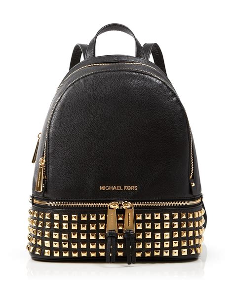 michael michael kors rhea zip small studded backpack|michael kors mini studded backpack.